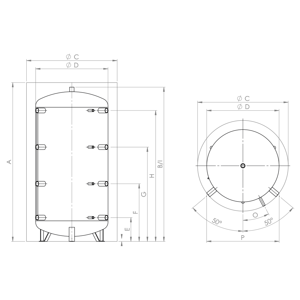 BUFFERBEHOLDER PSF 800 L