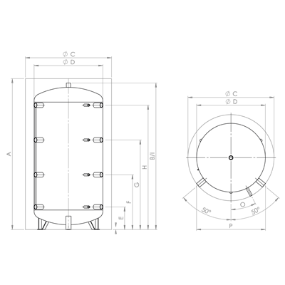 BUFFERBEHOLDER PSF 800 L