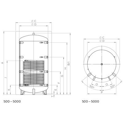 BUFFERBEHOLDER M/SPIRAL 1000 L