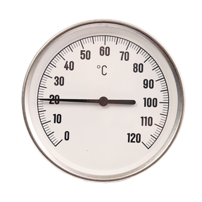 TERMOMETER 100x1/2"x65 MM, 0+160